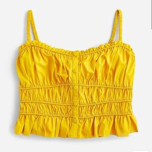 NWOT J.Crew cinched poplin tank top